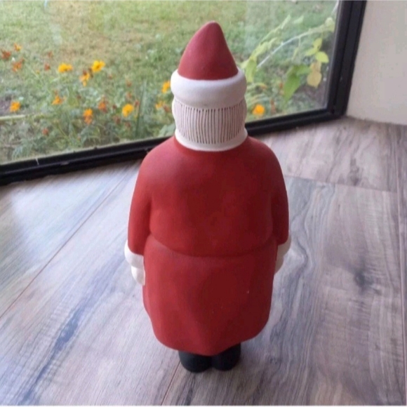 Handmade 11" Pottery Santa Claus Figurine - Picture 7 of 11